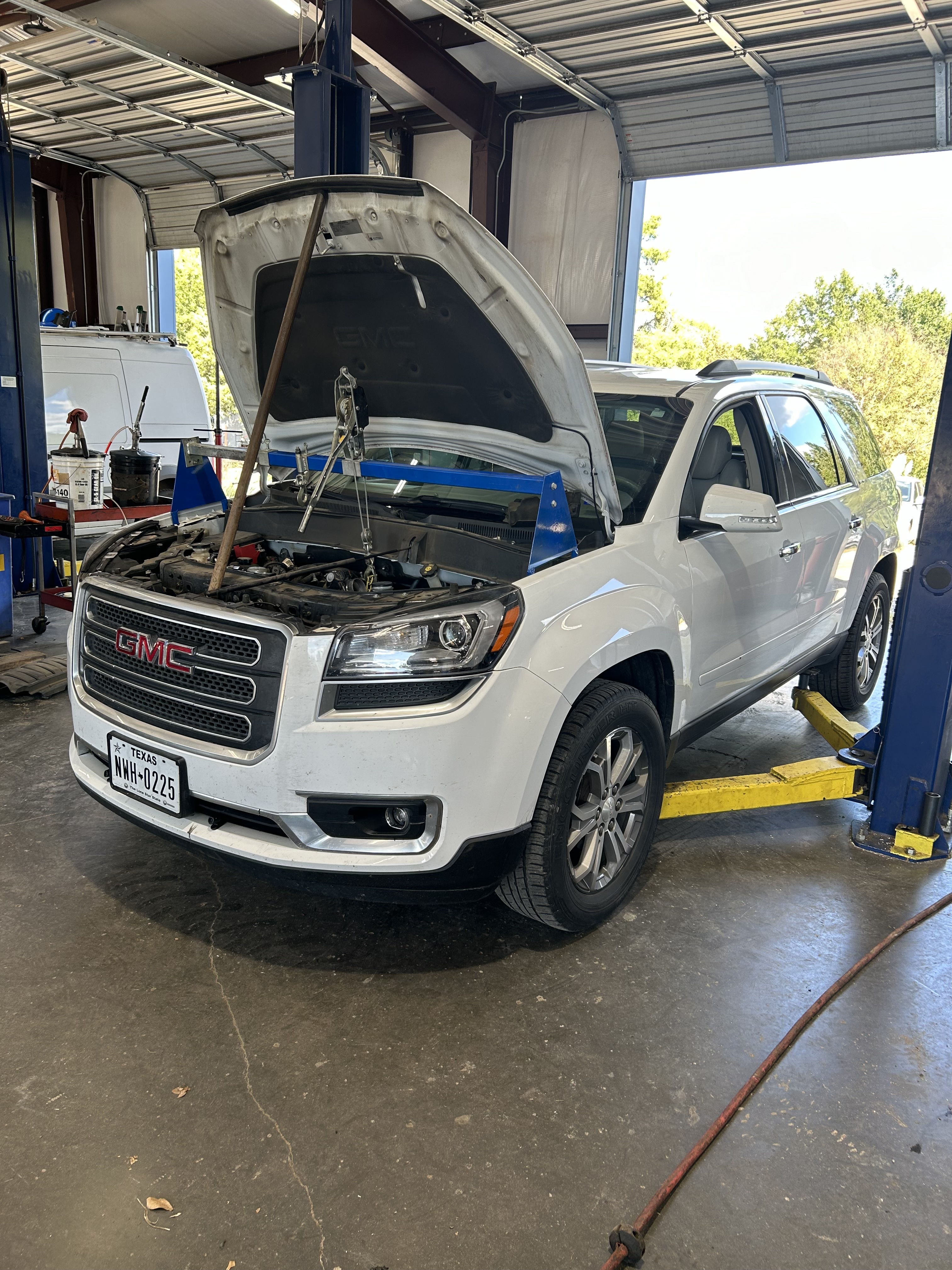 Shop bay area where transmission work is done