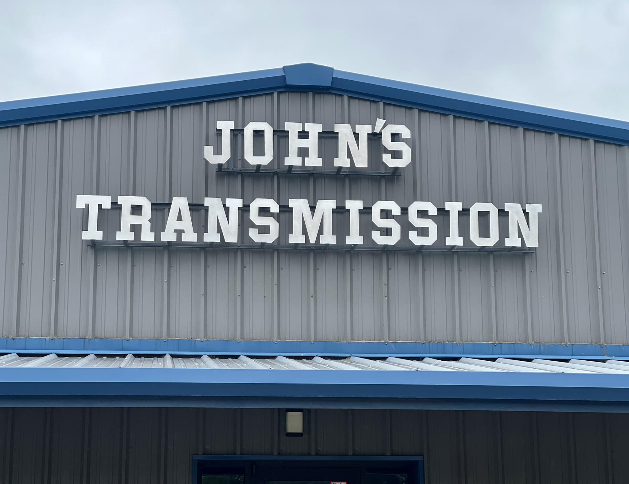 Front of John's Transmission building